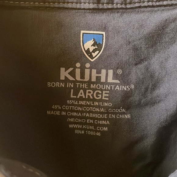 Kuhl short sleeve men’s Born In The Mountains casual shirt - Picture 3 of 5